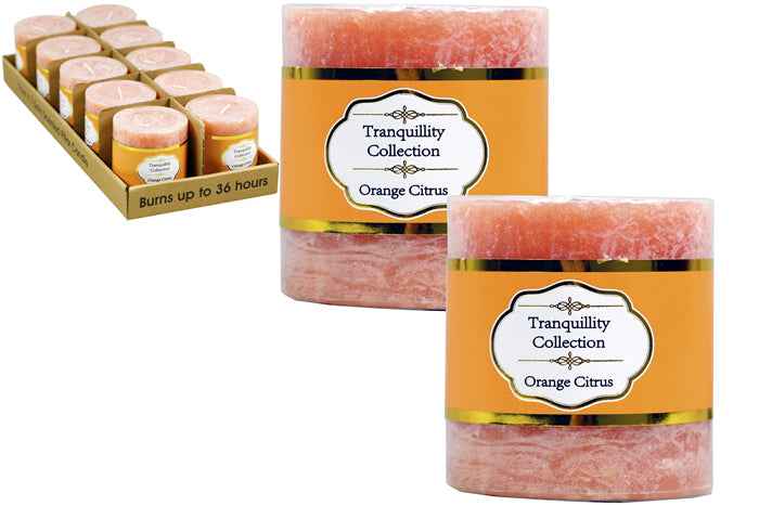 D - Tranquillity Collection Scented Pillar Candle