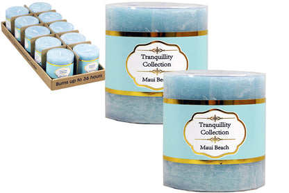 D - Tranquillity Collection Scented Pillar Candle