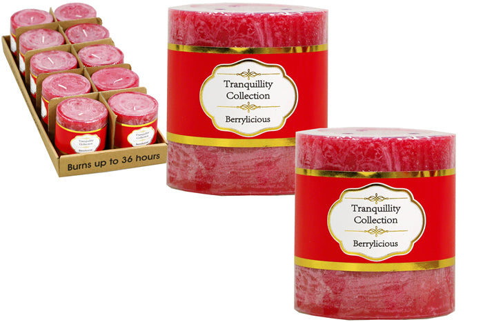 D - Tranquillity Collection Scented Pillar Candle