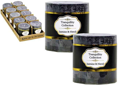 D - Tranquillity Collection Scented Pillar Candle