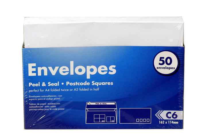 D - Peel & Seal Envelope Pack - C6