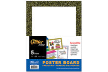 bazic-11-x-14-white-poster-board-w-glitter-frame-5-pack-70873