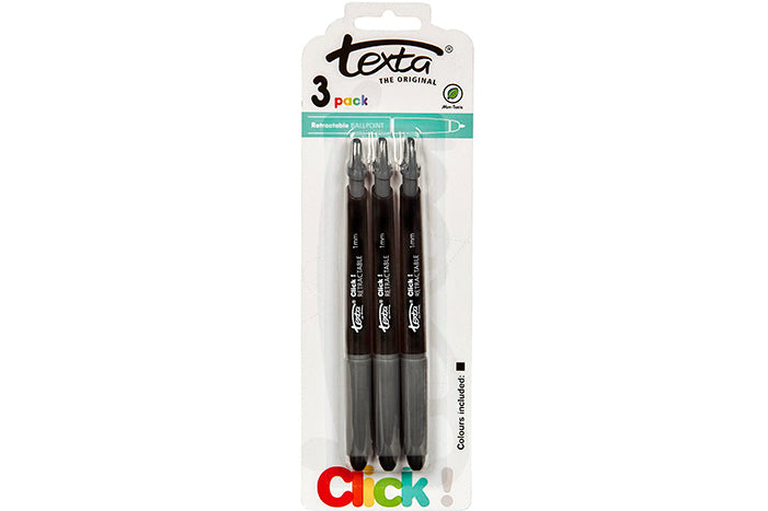 texta-retract-ballpoint-pen-pack-black-73799