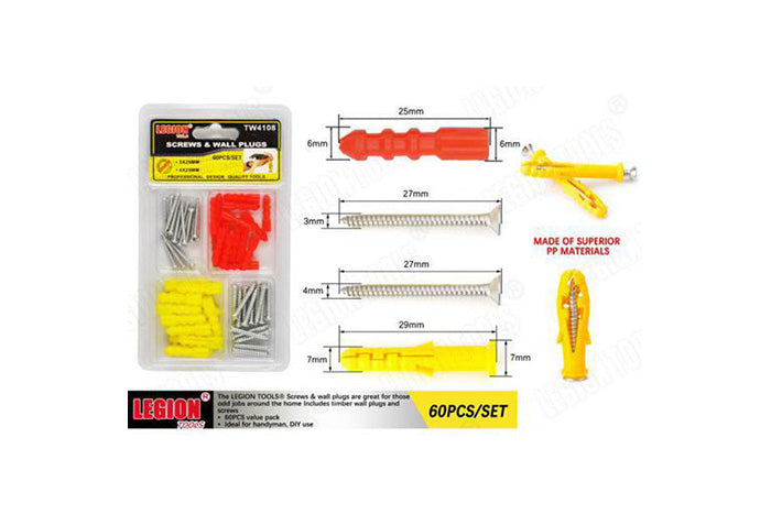 screws-wall-plugs-60pcs-pack-76965