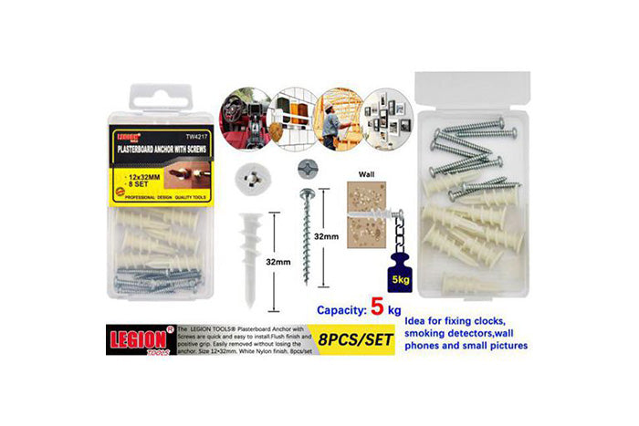 w-screws-plasterboard-anchor-12x32mm-8pcs-set-76969