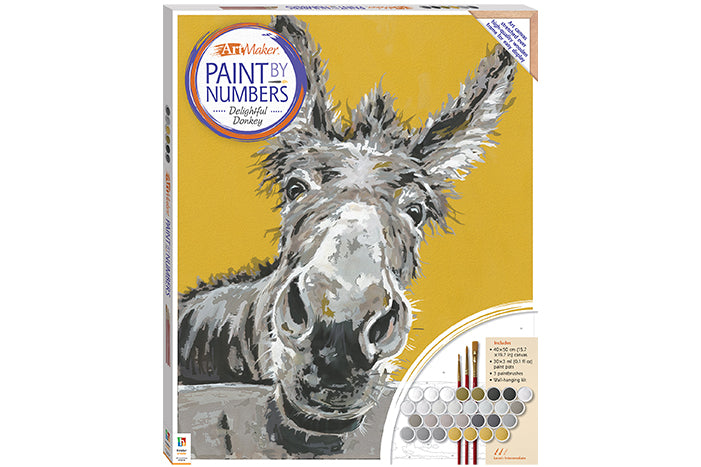 Paint by Numbers Canvas: Delightful Donkey