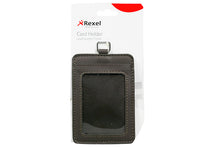 rexel-card-holder-leatherette-brown-78611