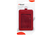 rexel-card-holder-leatherette-red-78613