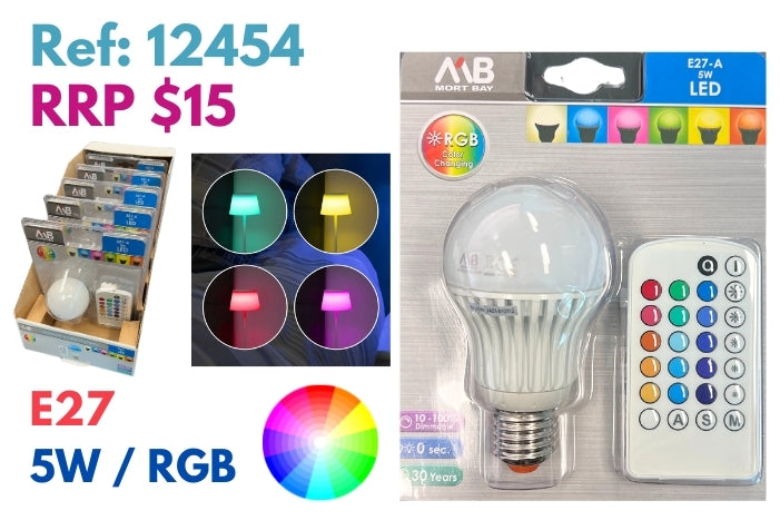 Mort Bay LED Bulb E27-A Dimmable Colour Changing RGB