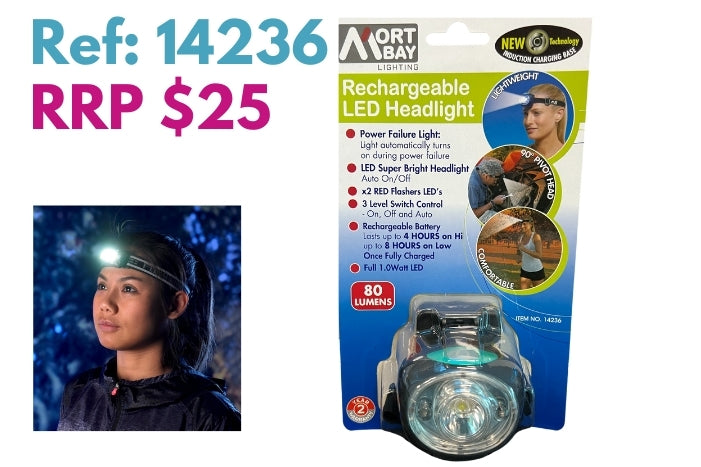 Mort Bay Rechargeable Power Failure LED Headlight