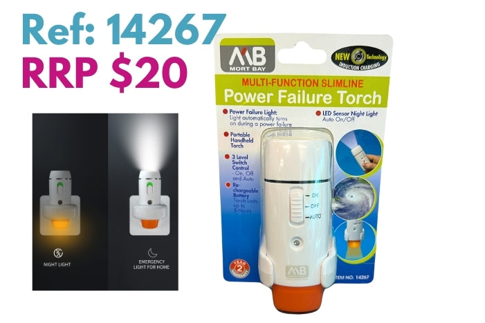 Mort Bay Multi-Function Power Failure Slimline LED Torch