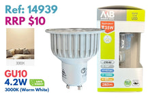 Mort Bay LED Bulb GU10 Directional Wide Beam - 3000K Warm White - JTC Import Export Pty Ltd