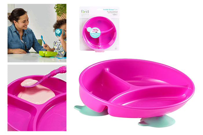The First Years Toddler Inside Scoop Suction Plate - Girl - JTC Import Export Pty Ltd