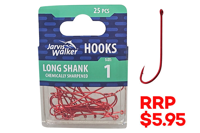 jarvis-walker-red-long-shank-hooks-25pk-sz1-83647