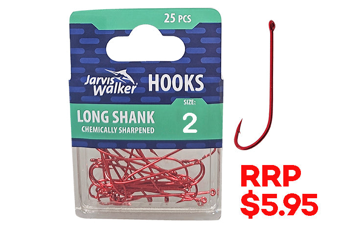 jarvis-walker-red-long-shank-hooks-25pk-sz2-83648