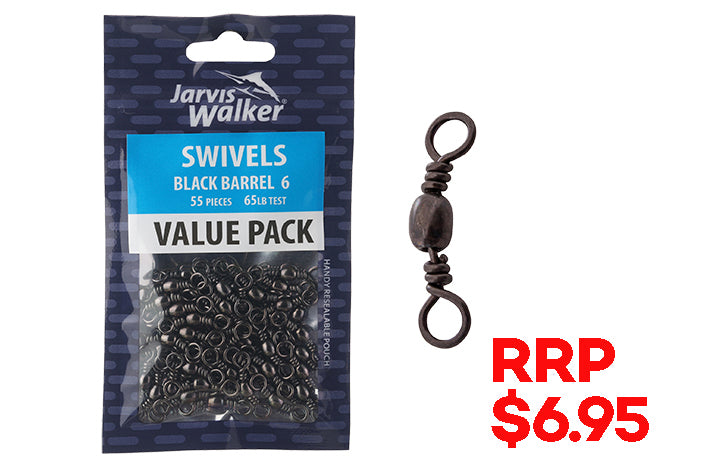 jarvis-walker-black-barrel-swivels-value-pack-sz-6-83714
