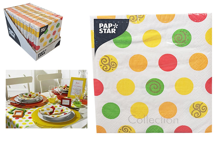 papstar-balls-yellow-napkins-83867