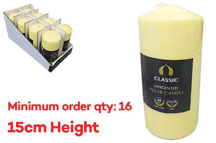classic-unscented-pillar-candles-yellow-15cm-84286