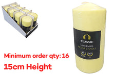 classic-unscented-pillar-candles-yellow-15cm-84286