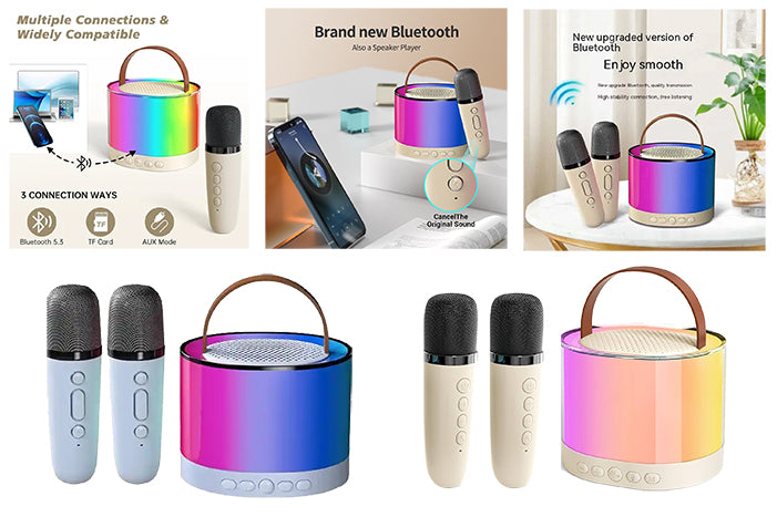K52 Smart Portable Speaker - Beige & Blue (Mixed)