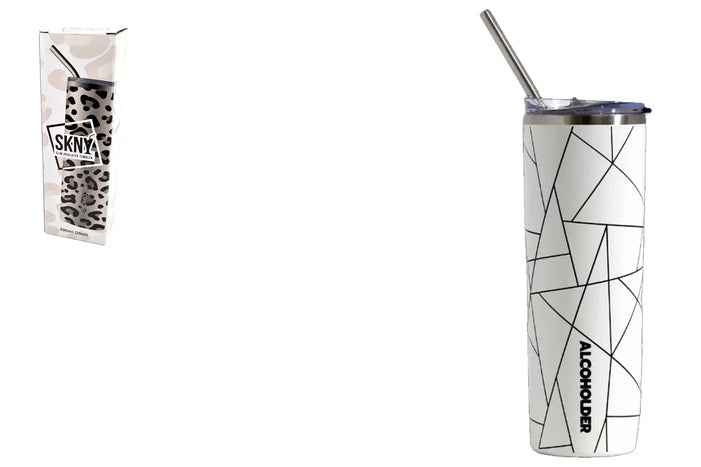 SKNY Slim Insulated Tumbler - White & Black