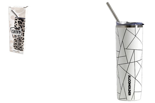 SKNY Slim Insulated Tumbler - White & Black