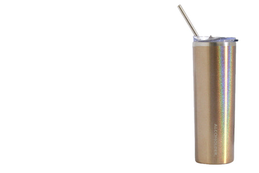 SKNY Slim Insulated Tumbler - Rose Gold (Glitter)