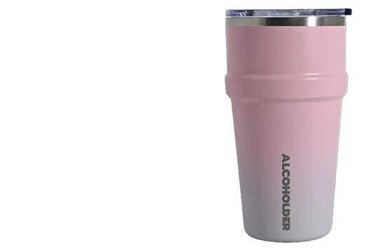 STAX Stackable Insulated Tumbler - Pink / Grey