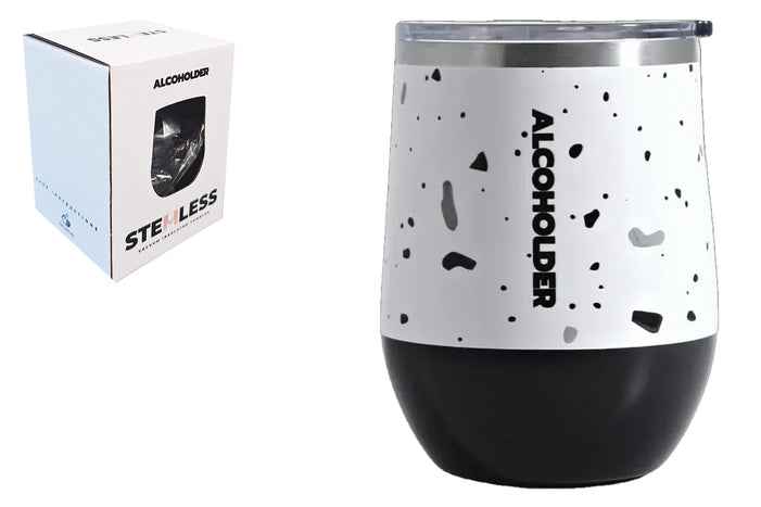 Stemless Vacuum Insulated Tumbler -Terazzo Black