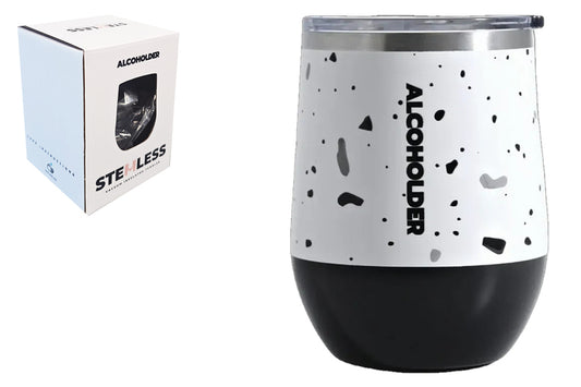 Stemless Vacuum Insulated Tumbler -Terazzo Black
