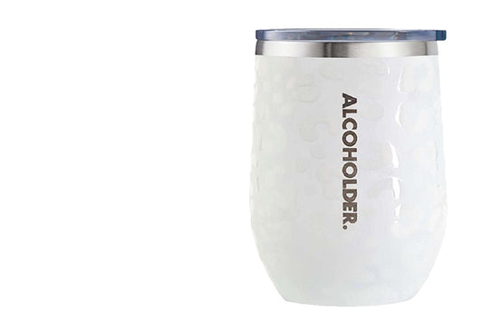 Stemless Vacuum Insulated Tumbler - Snow Leopard Pattern