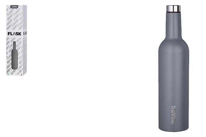 TraVino Insulated Wine Flask - Cement Grey