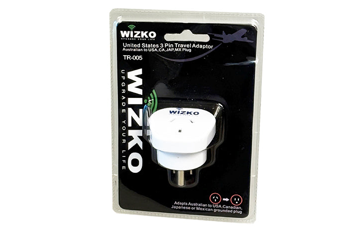 Wizko United States 3 Pin Travel Adaptor