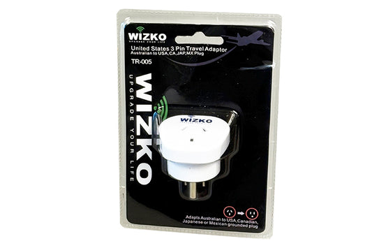 Wizko United States 3 Pin Travel Adaptor