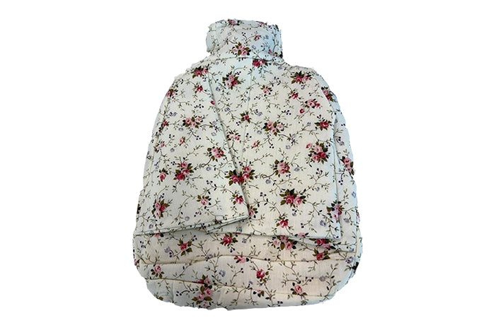 Hot Water Bottle with Floral Cover
