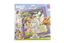 Bluey Colour & Build Your Own 3D Poster